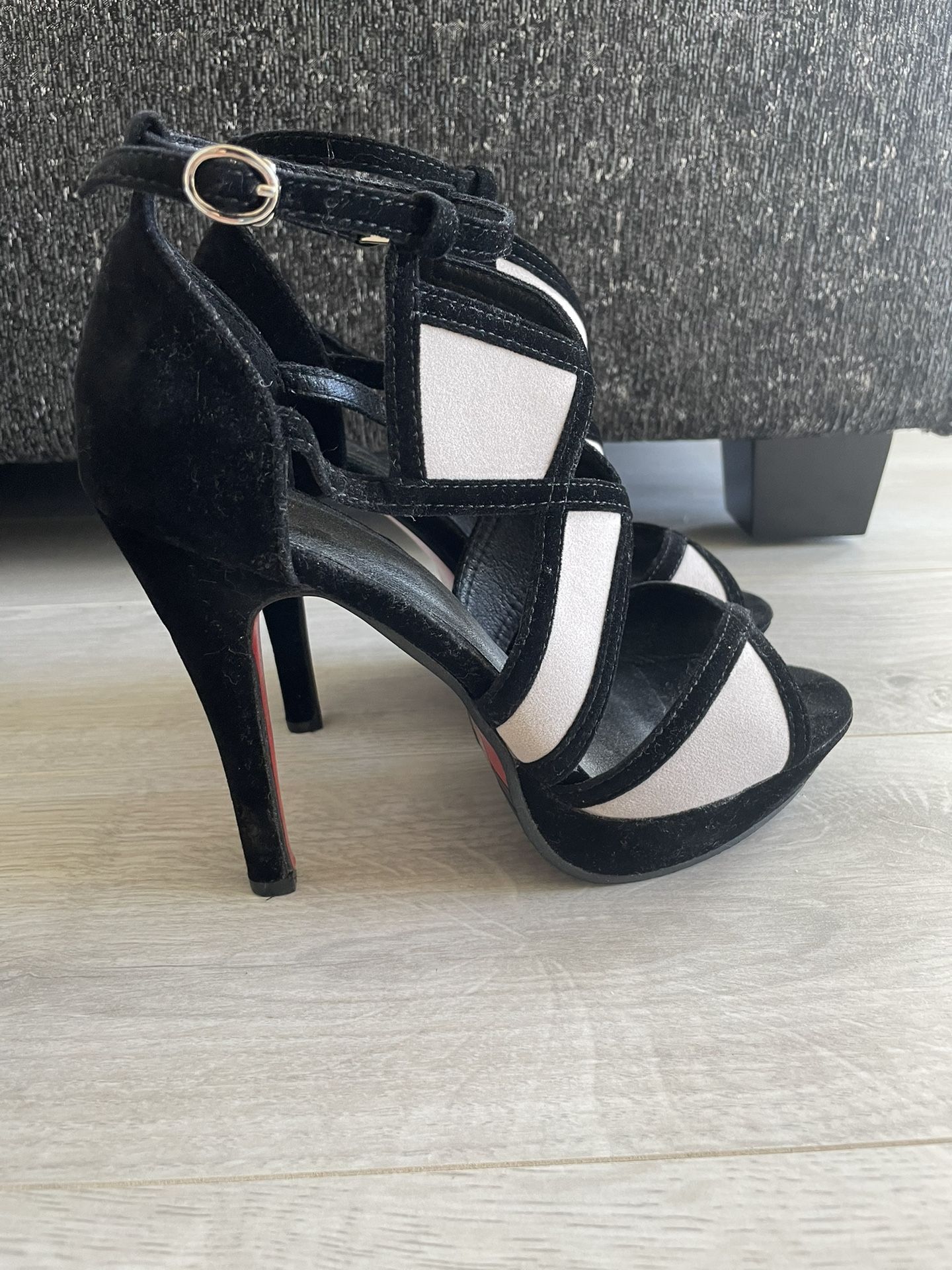 Platform Stiletto Heeled Sandals Size 38 (US Size 6.5-7)