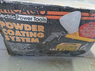 Unused powder coating system with black powder coat
