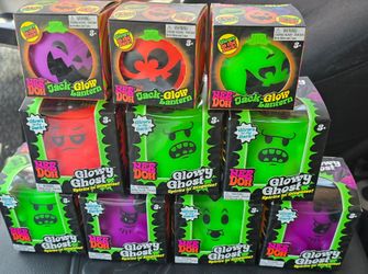 Nee Doh Halloween Jack-Glow Lantern & Glowy Ghost Bundle