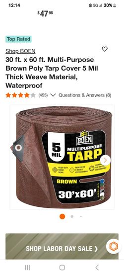 30'x60' brand new brown 4 mil tarp located at 39th Ave and dunlap in phoenix off i17 Still up still got