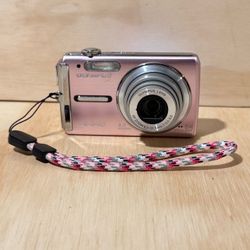 Olympus FE-340 Pink Digital Camera 8MP Tested Good w/Bat-Charg-SDCard-Box Read!