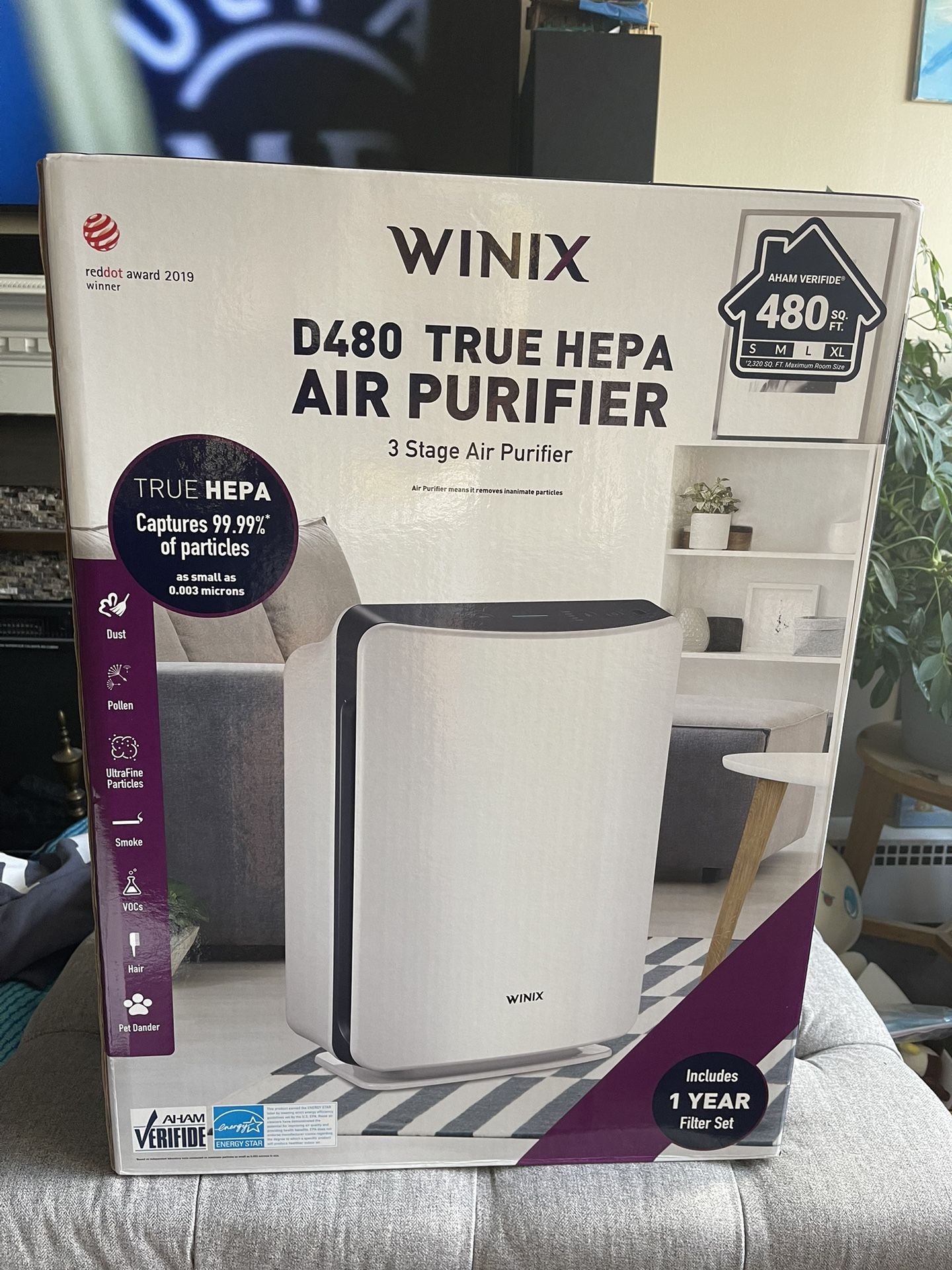 BRAND NEW WINIX D480 True Hepa 3 Stage Air Purifier + SMART Sensor/LIGHT Sensor