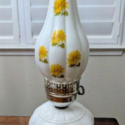 Vintage Milk Glass Lamp