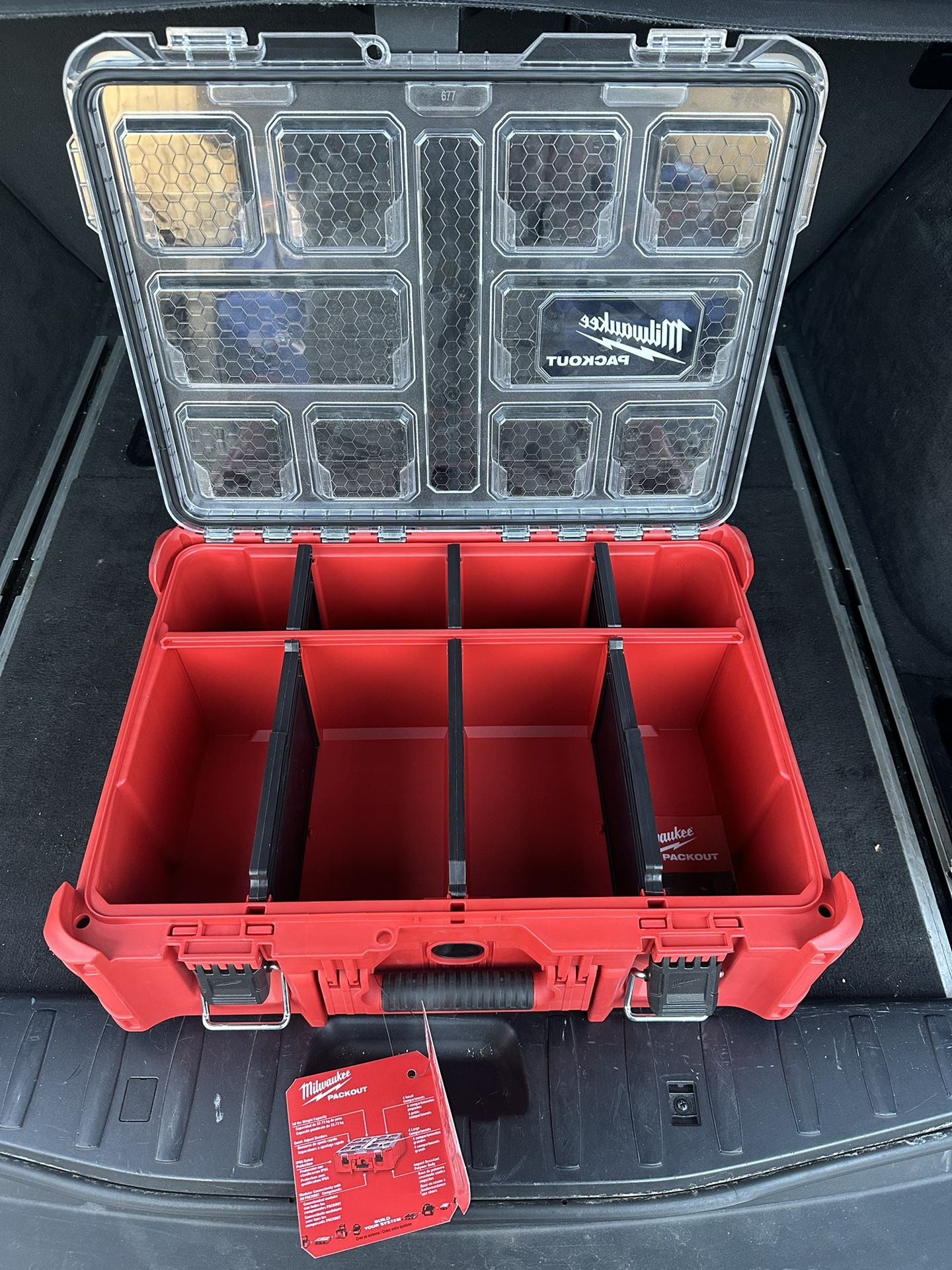 Milwaukee PACKOUT 20 in. Deep Small Parts Organizer with 6 Compartments