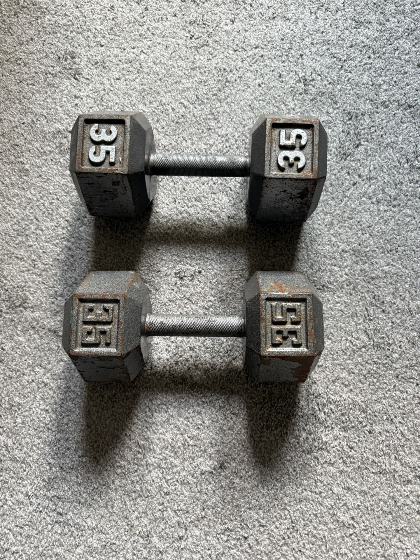 35 Lbs Dumbbells. 