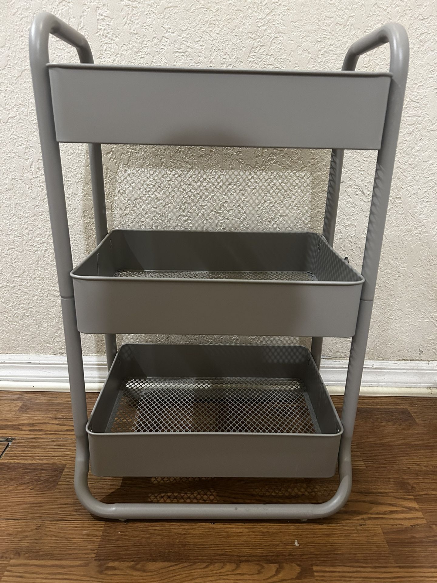 3 tier metal rolling cart
