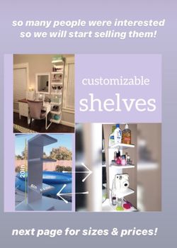 Customizable shelves