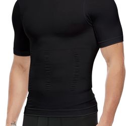 3XL Men's Compression Shirt Undershirt Slimming Tank Top Workout Vest Abs Abdomen Slim Body Shaper