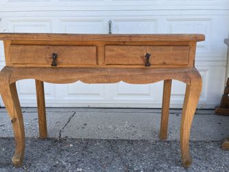 Vintage pine wood desk table