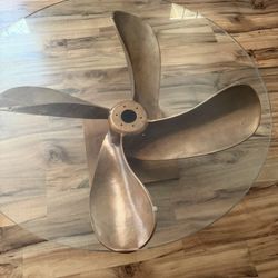 Chic Coffee Table With Copper Base 