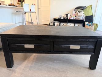 Modern Coffee Table with Storage Drawers – Dark Espresso Finish