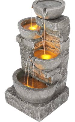 Water fountain, 3 tier w/ lights