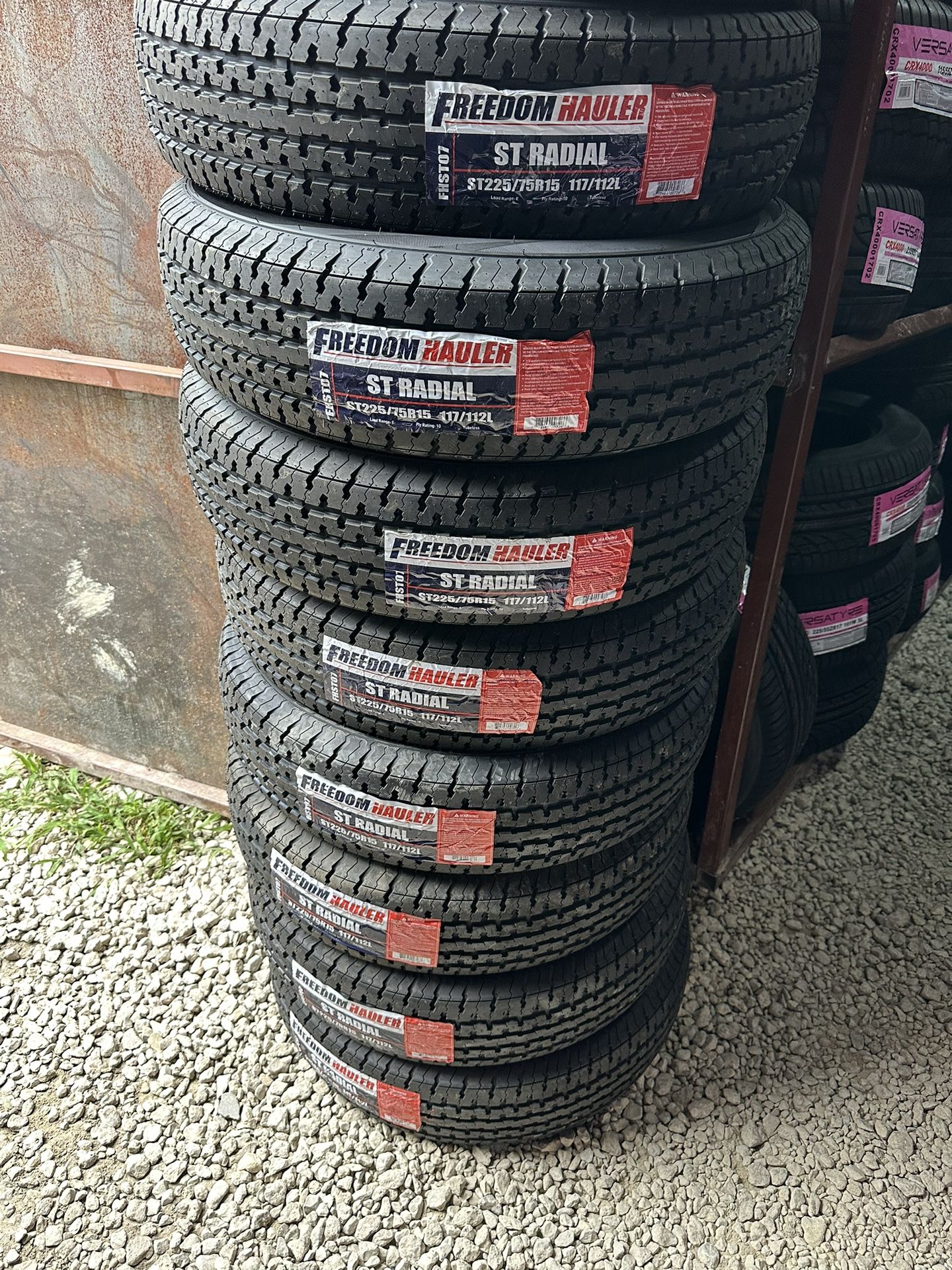 St225/75/15 TRAILER TIRES 10PLY