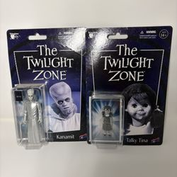 TWILIGHT ZONE 2022 METALLIC CHASE KANAMIT & TALKING TINA 3.75" FIGURES BUNDLE