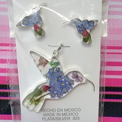 Silver Pendant And Earrings Set. Un Set De Dije Y Aretes De Plata