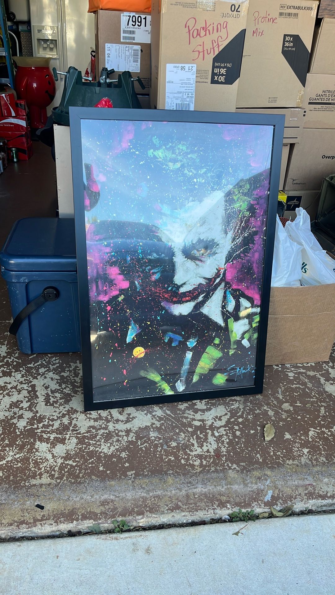 Joker Picture Framed. 24 X 36.