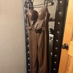 Brown jumpsuit Size M