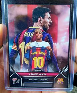 Messi Yamal topps card