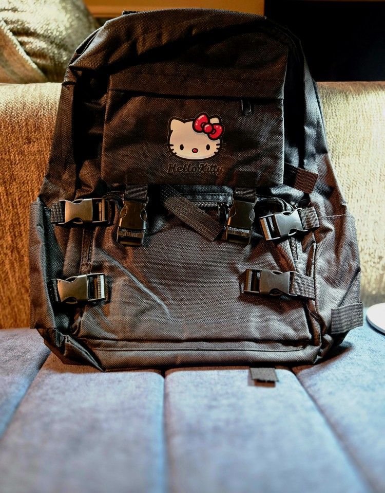 Hello Kitty Backpack W14 × H15 inch Black -NEW