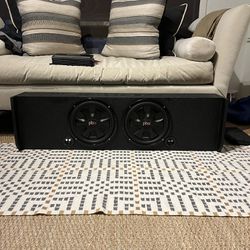 Two 12 Inch Thin Mount Subwoofer Box