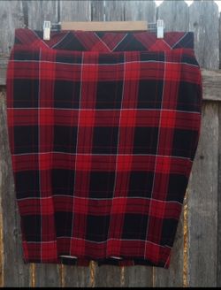 Torrid Studio Luxe Ponte Tartan Pencil Skirt