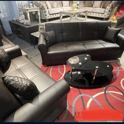 Sofa And Love Seat Brand New Converts To Bed We Deliver !
