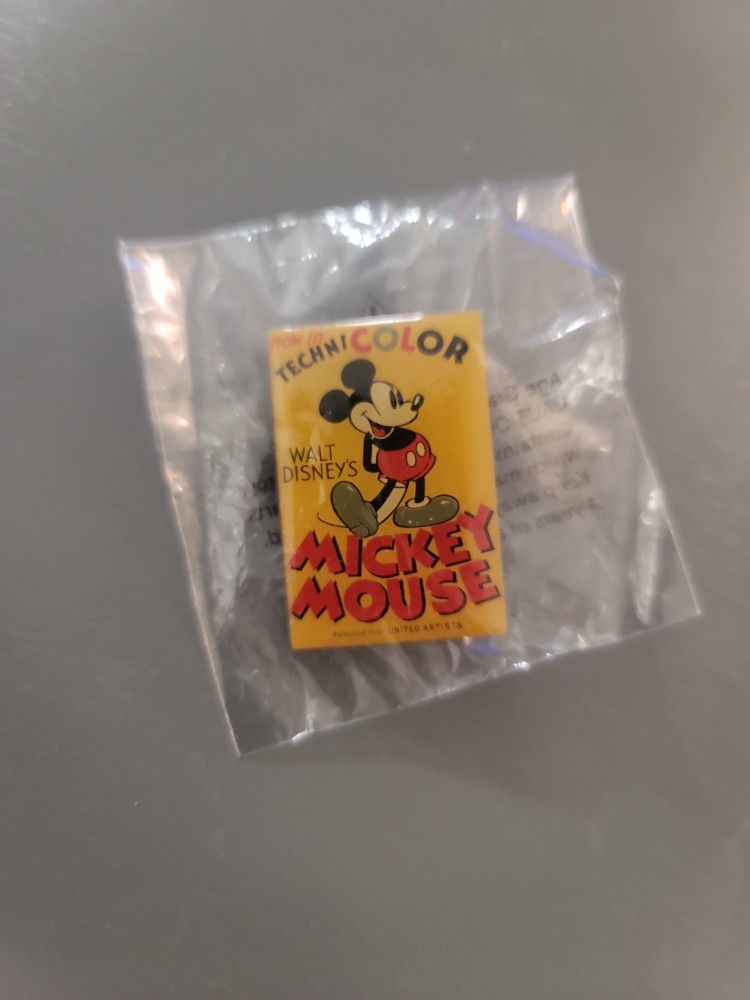 Walt Disney Mickey Mouse Pin New Technicolor