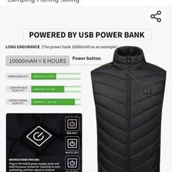 Brand New  - Heated Vest USB Electric Heated Vest