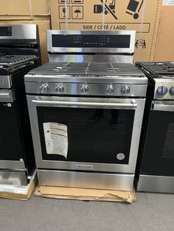 Kitchen aid stainless steel gas range