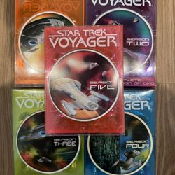 Lot of 5 Star Trek: Voyager Season 1-5 Only DVD, 2004 33-Disc Set DVD 