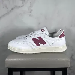 Men’s New Balance T500 Shoes Sneakers - White Washed Burgundy - Size 7.5