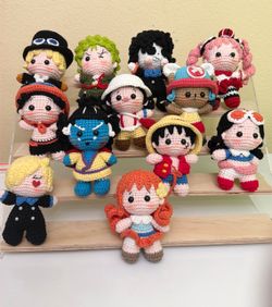 Handmade One Piece Anime Keychain Crochets