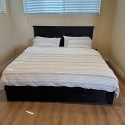 King Storage Platform Bed + King Mattress