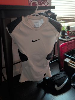 Nike Hyperstrong 5 Pad Compression Shirt White Med EUC