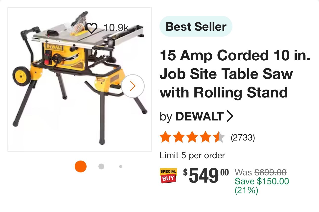 Dewalt Table Saw