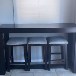 Table And 3 Stools 