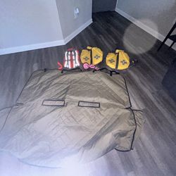 Dog Life Vest Three Of Them And Back Seat Protected For Car 