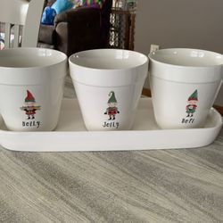 Rae Dunn Christmas Planter Pots