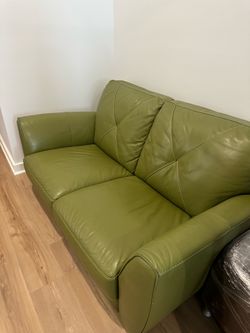 Green Leather Sofa