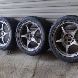 5zigen FN01r Rims Ghost Bronze 17x8 With Tires