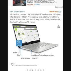HP Touchscreen Laptop 
