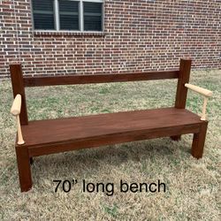 Solid Wooden 70” Long Bench 