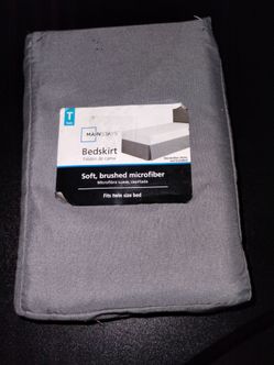 Twin Bedskirt Gray New