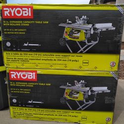 Ryobi 10" Table Saw With Rolling Stand $180 Each 