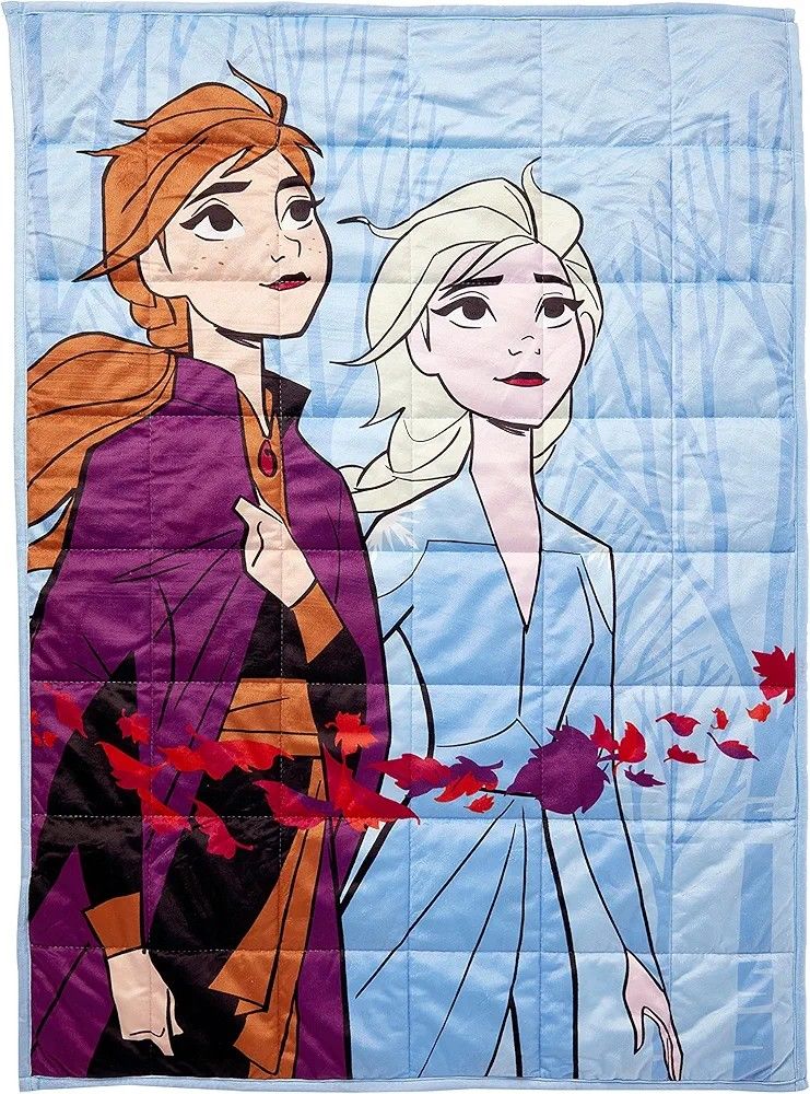 New Multi-Color Disney Frozen 2 Elsa and Anna Weighted Blanket, 4.5lbs 36"x48"