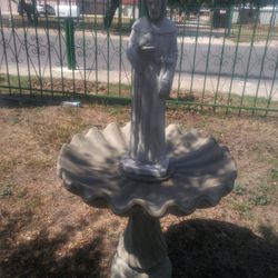 St Francis On Bird Bath Stand