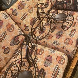 2 Metal Bike Plant Holders