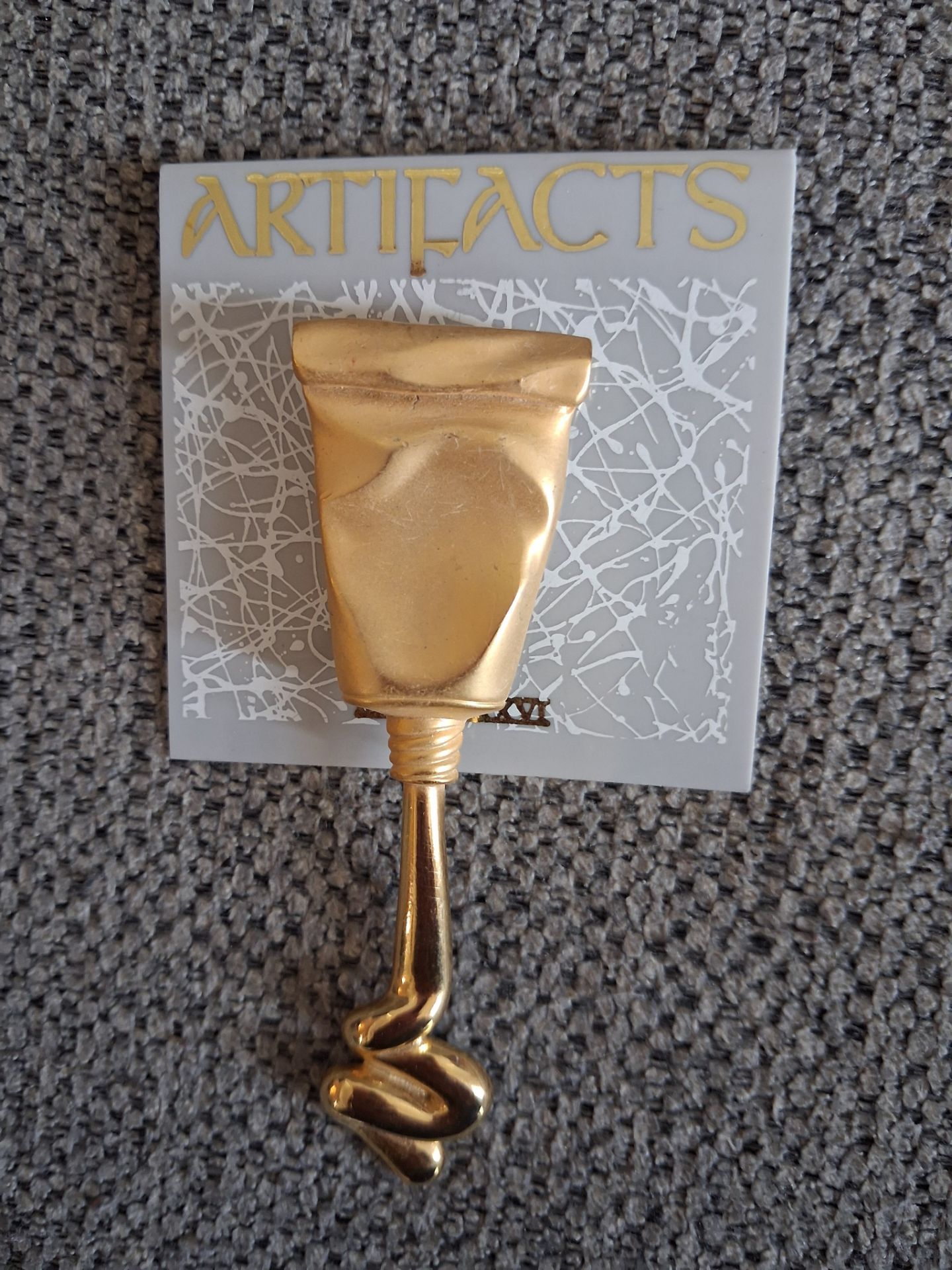 Vintage JJ Jonette Paint Tube Brooch