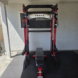 Vesta Pro Series 2in1 Squat Rack | Functional Trainer | 400lb Weight Stack | Commercial Grade | Gym Equipment | FREE DELIVERY🚚 🔴
