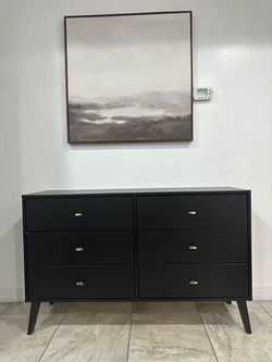Black 6 drawer dresser